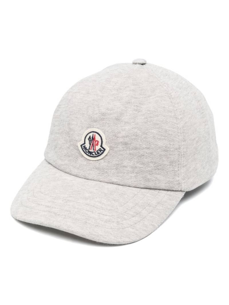 Moncler logo-patch cotton cap - Grey von Moncler