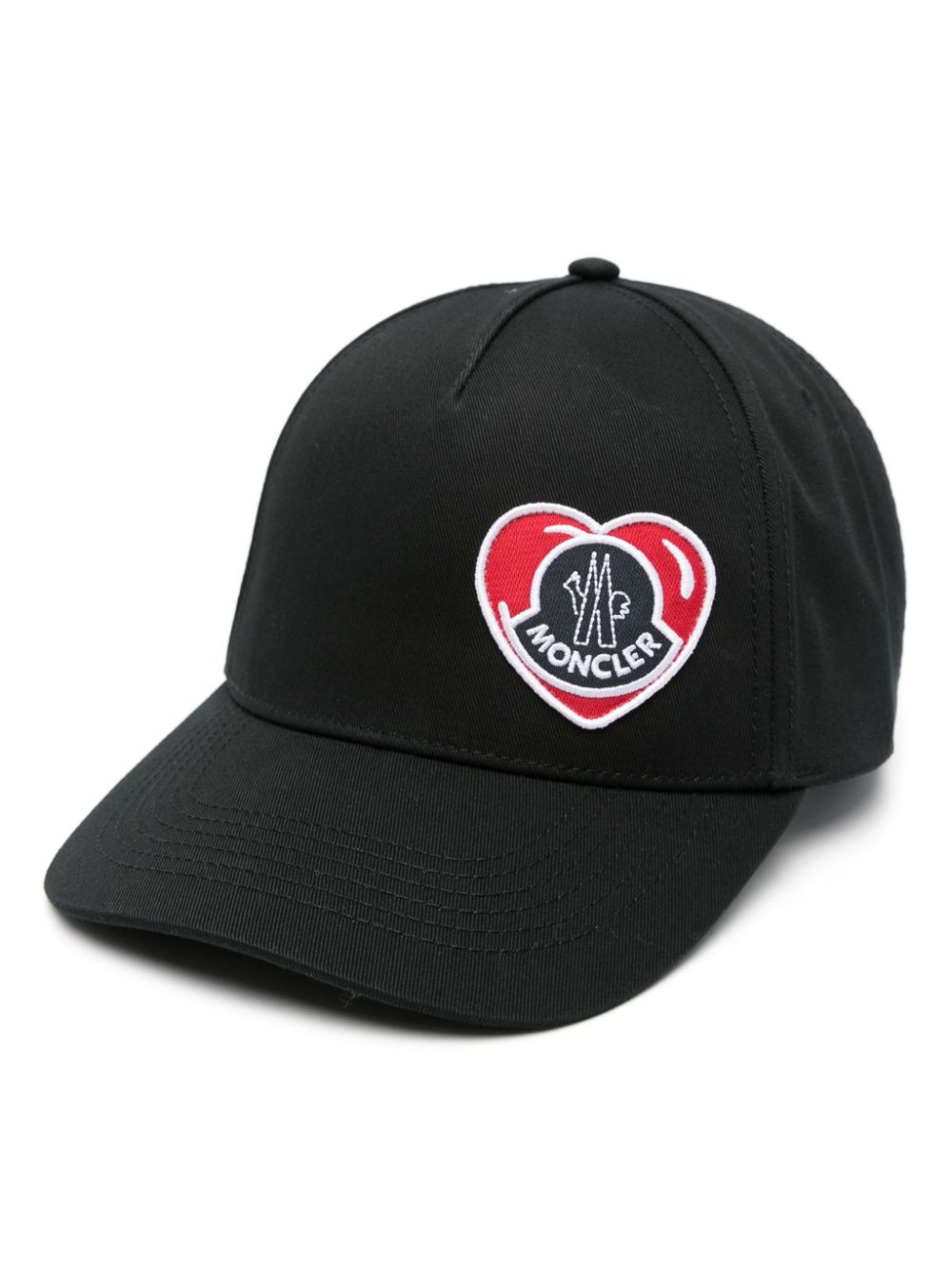 Moncler logo-patch cotton hat - Black von Moncler