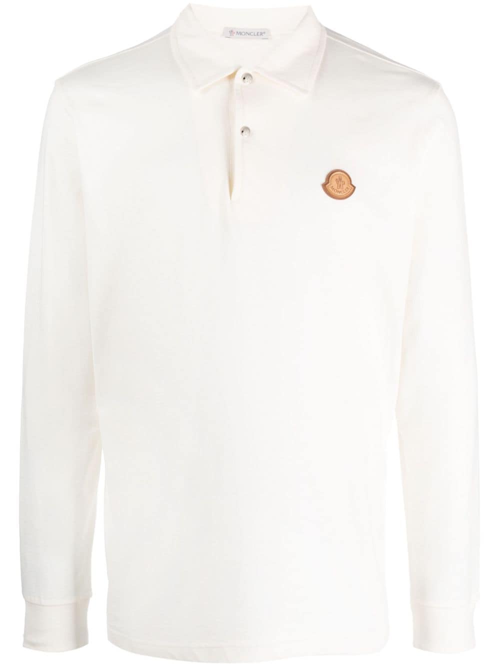 Moncler logo-patch cotton polo shirt - Neutrals von Moncler
