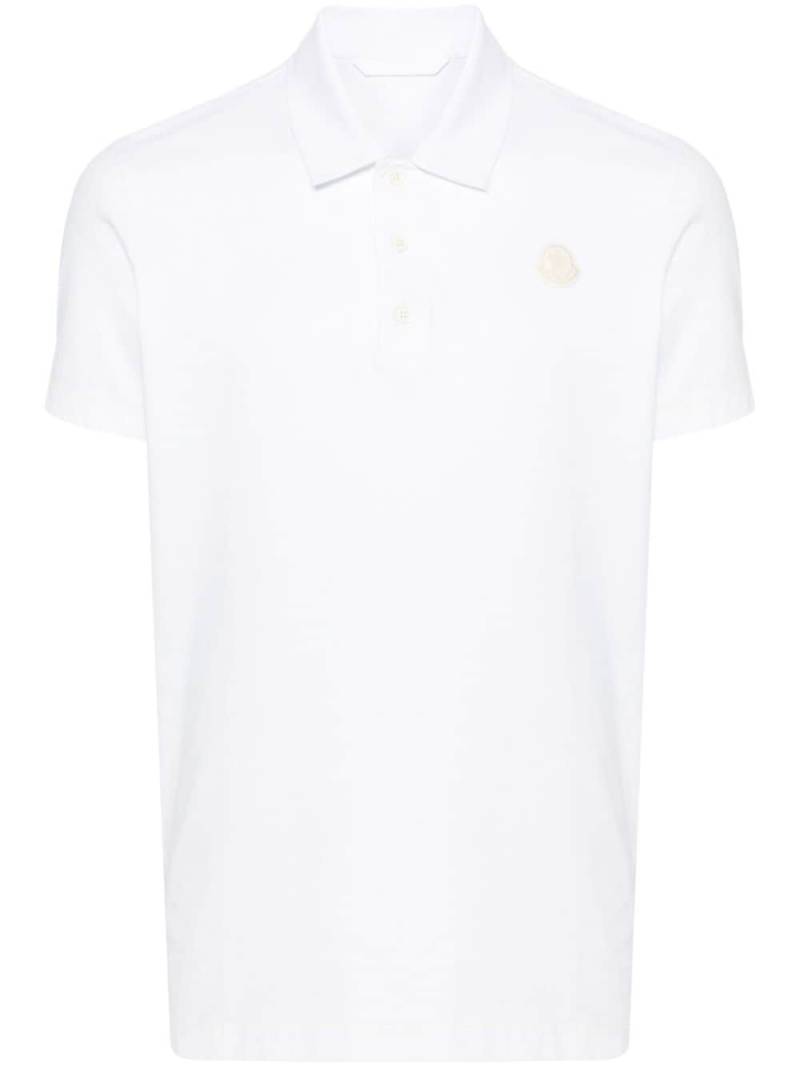 Moncler logo-appliqué polo shirt - White von Moncler