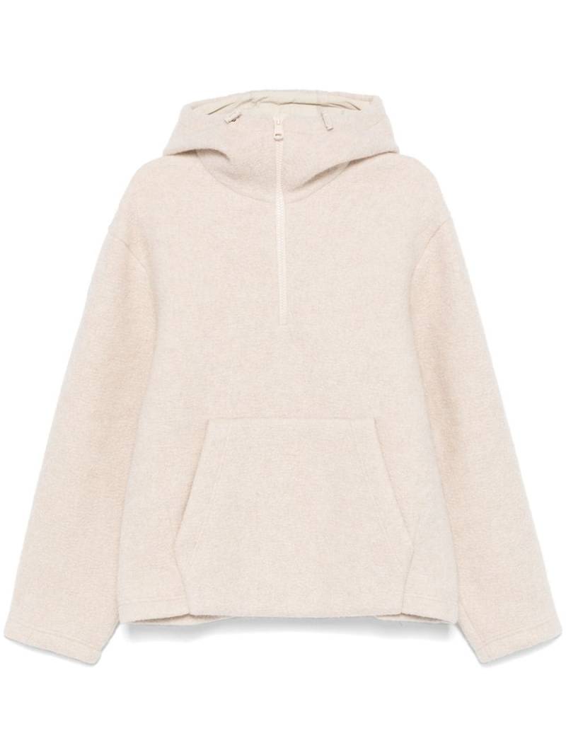 Moncler logo-patch hoodie - Neutrals von Moncler