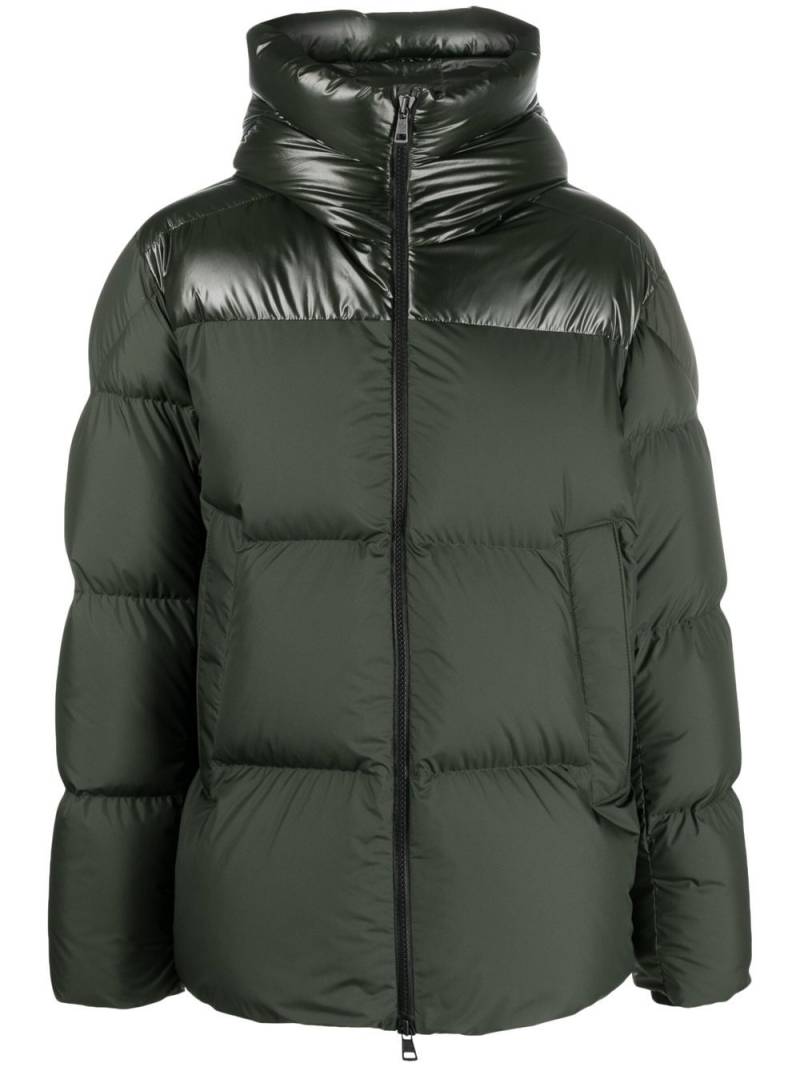 Moncler logo-patch padded jacket - Green von Moncler