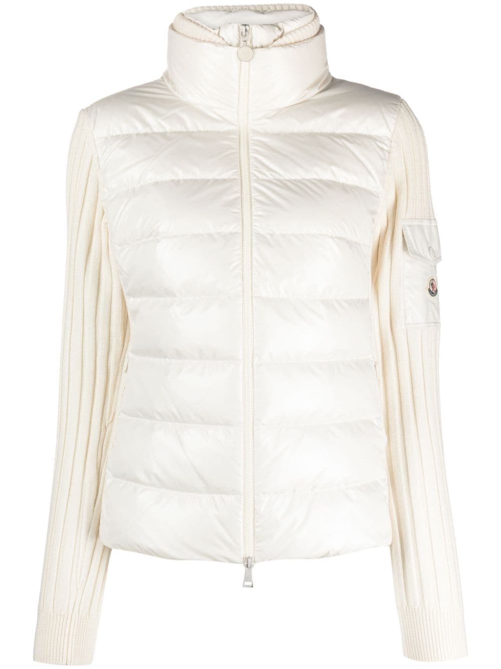 Moncler padded zip-up cardigan - White von Moncler