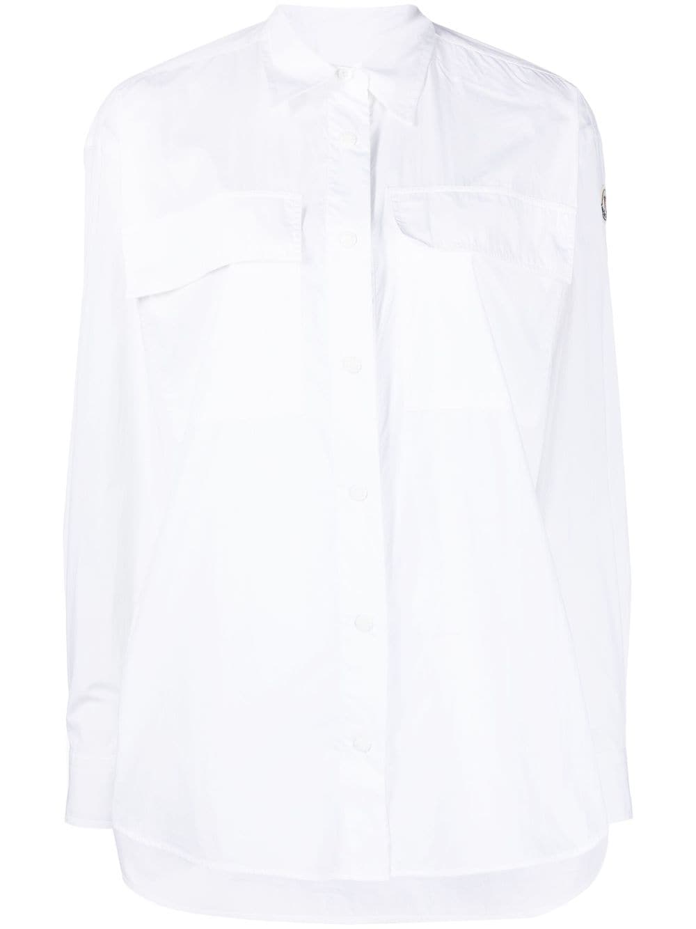 Moncler logo-patch shirt - White von Moncler