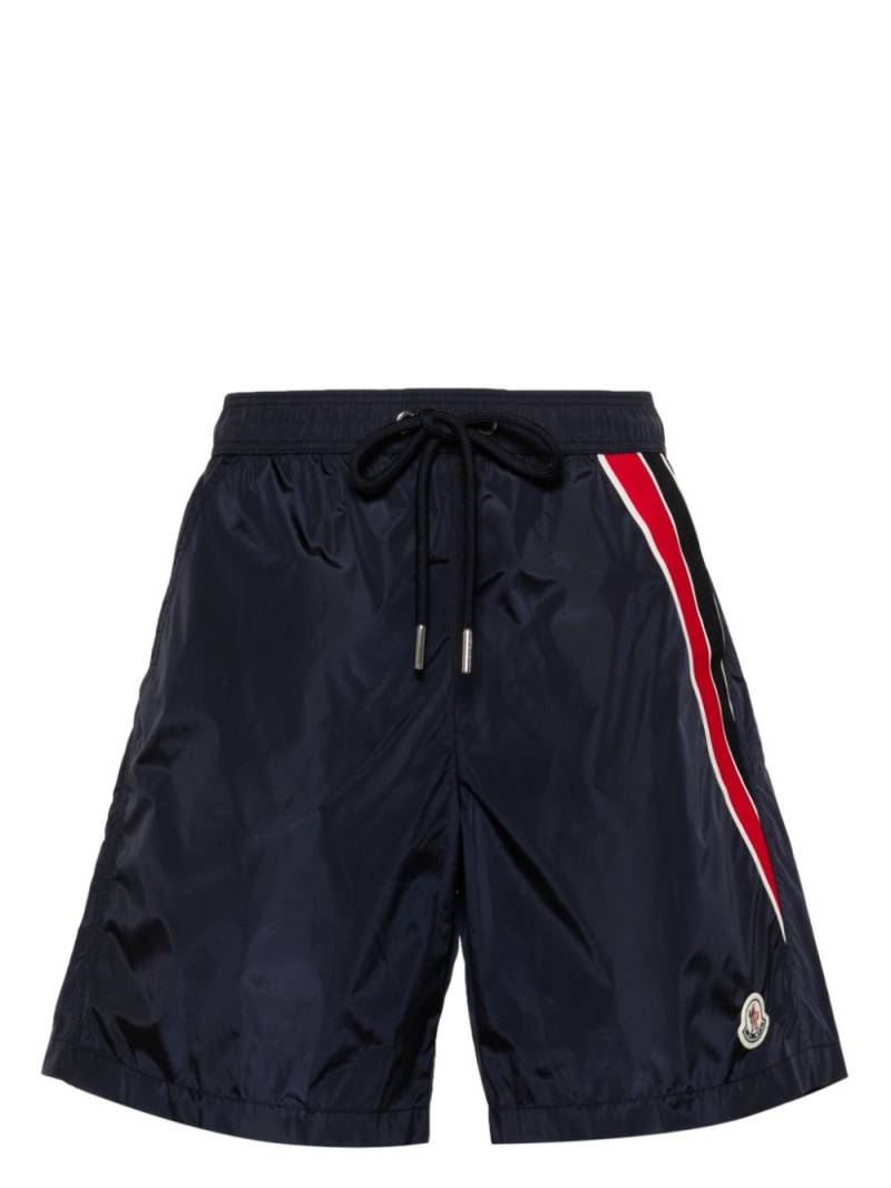 Moncler logo-patch swim shorts - Blue von Moncler