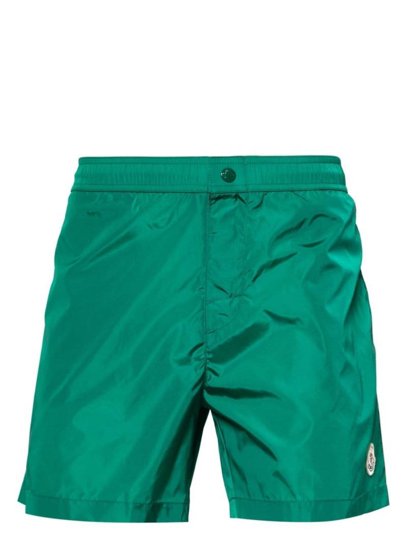 Moncler logo-patch swim shorts - Green von Moncler