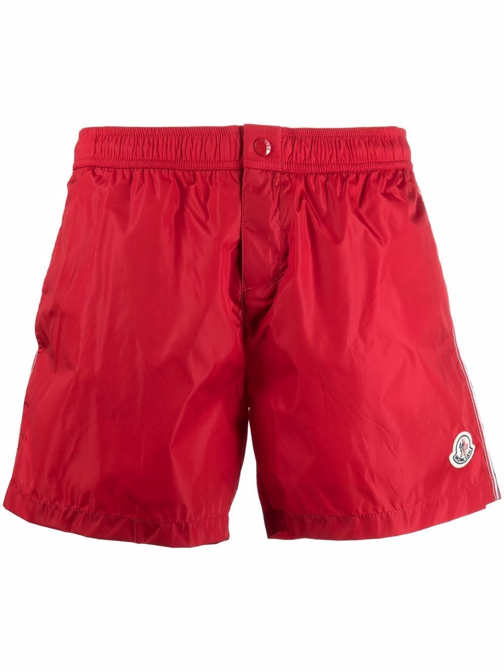 Moncler logo-patch swim shorts - Red von Moncler