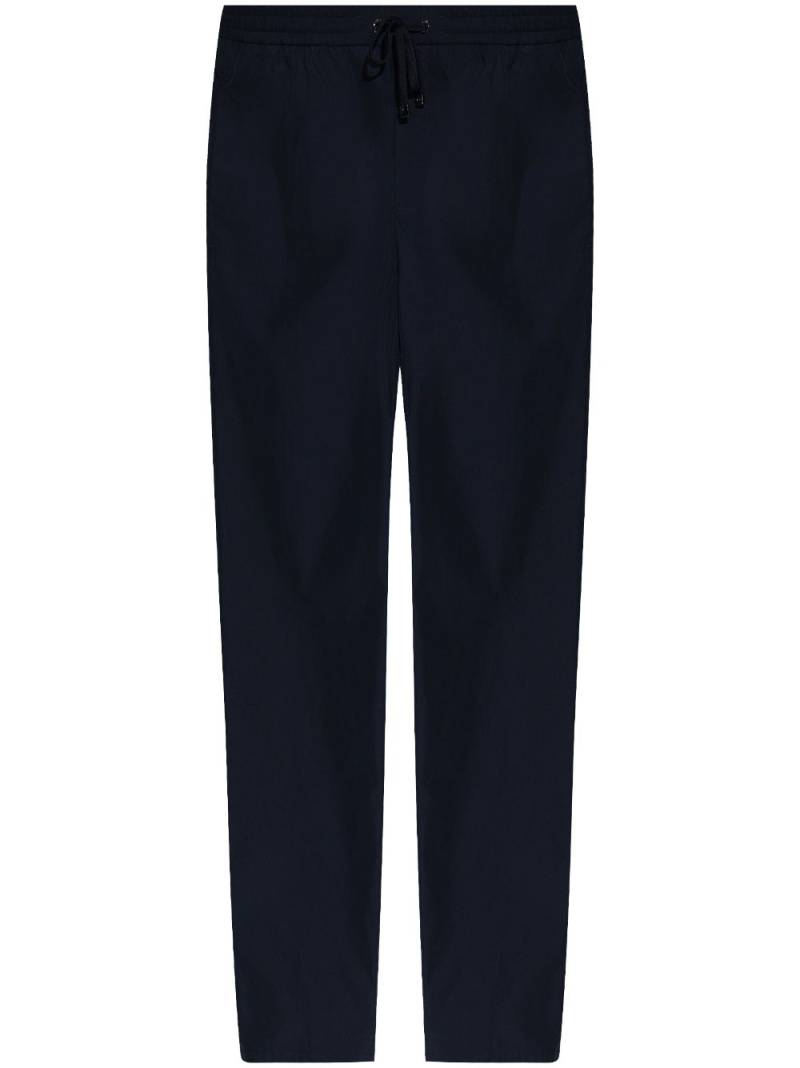 Moncler logo-patch trousers - Blue von Moncler