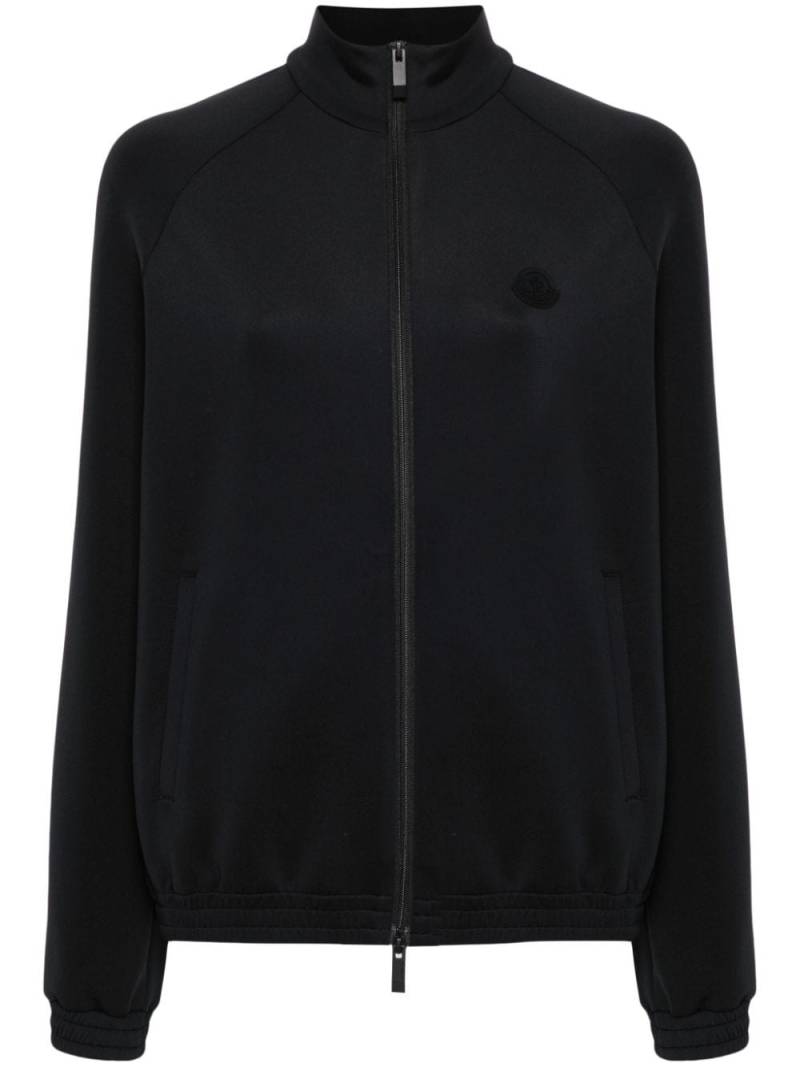 Moncler logo-patch zip-up sweatshirt - Black von Moncler