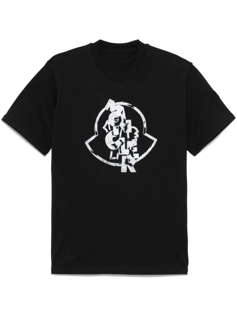 Moncler logo-print T-shirt - Black von Moncler