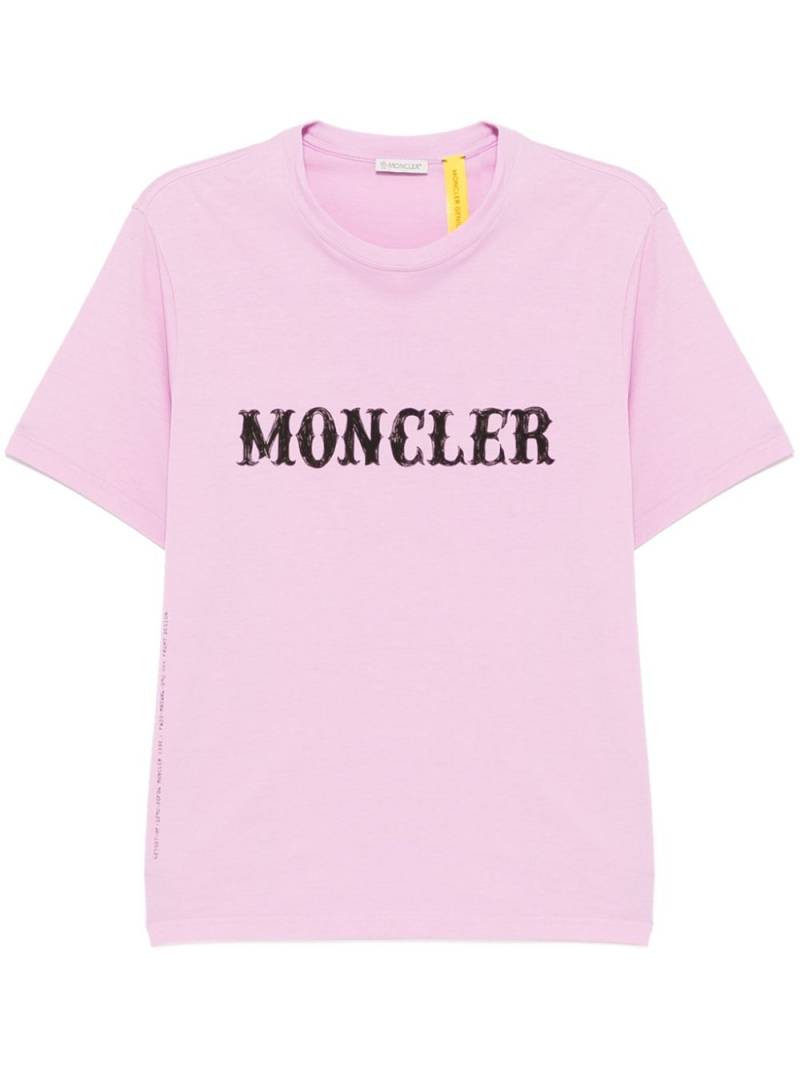 Moncler logo-print T-shirt - Purple von Moncler