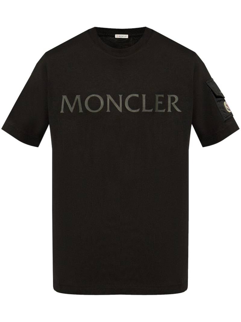 Moncler logo-print cotton T-shirt - Black von Moncler