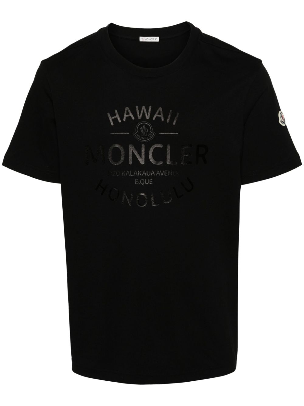 Moncler logo-print cotton T-shirt - Black von Moncler