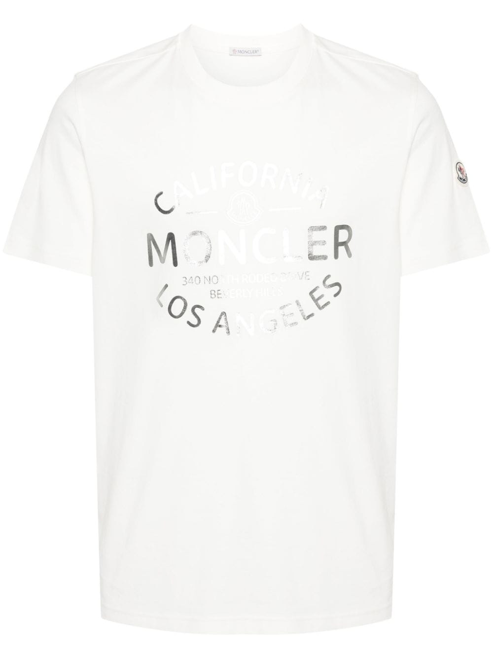 Moncler logo-print cotton T-shirt - White von Moncler