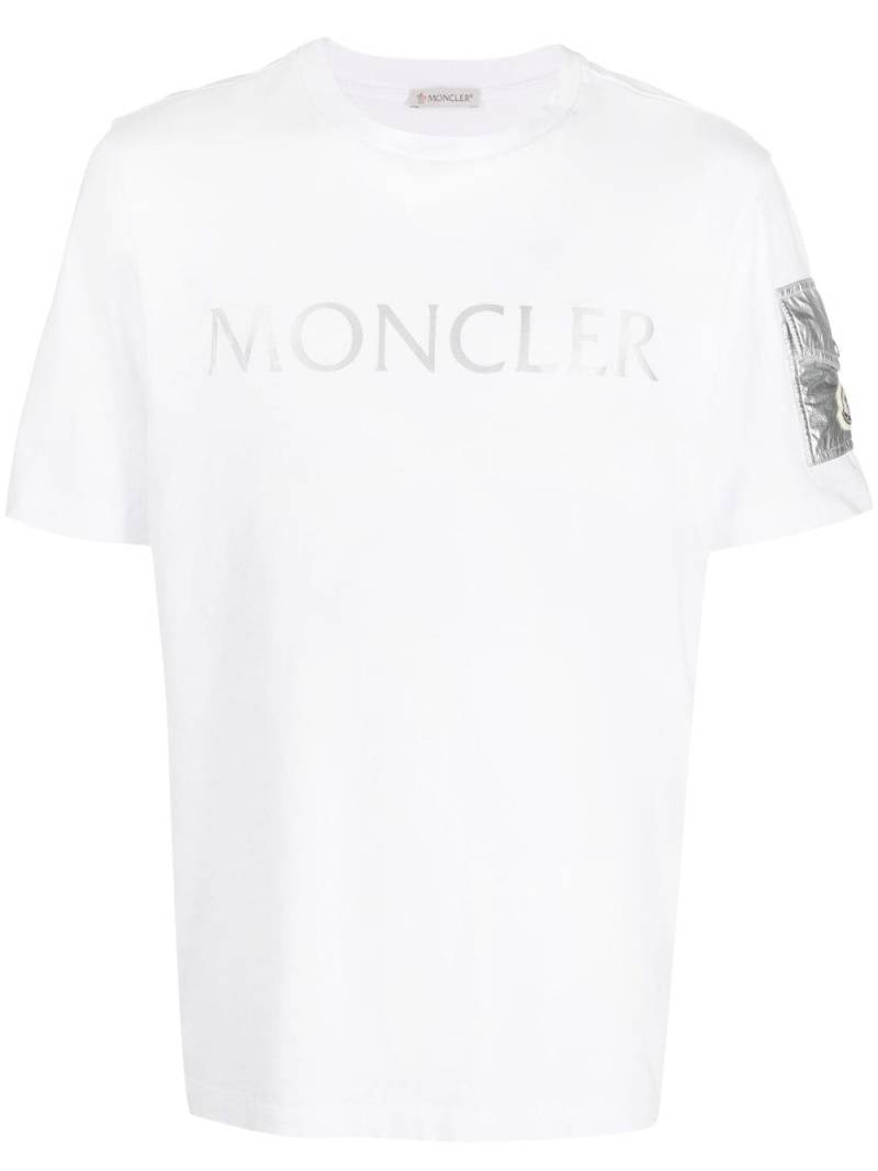 Moncler logo-print cotton T-shirt - White von Moncler