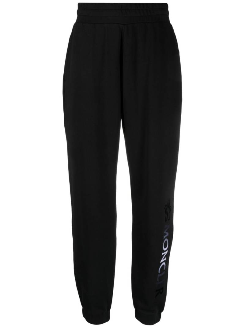 Moncler logo-print cotton track pants - Black von Moncler