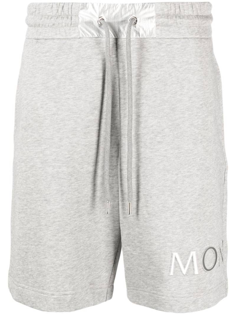 Moncler logo-print drawstring shorts - Grey von Moncler