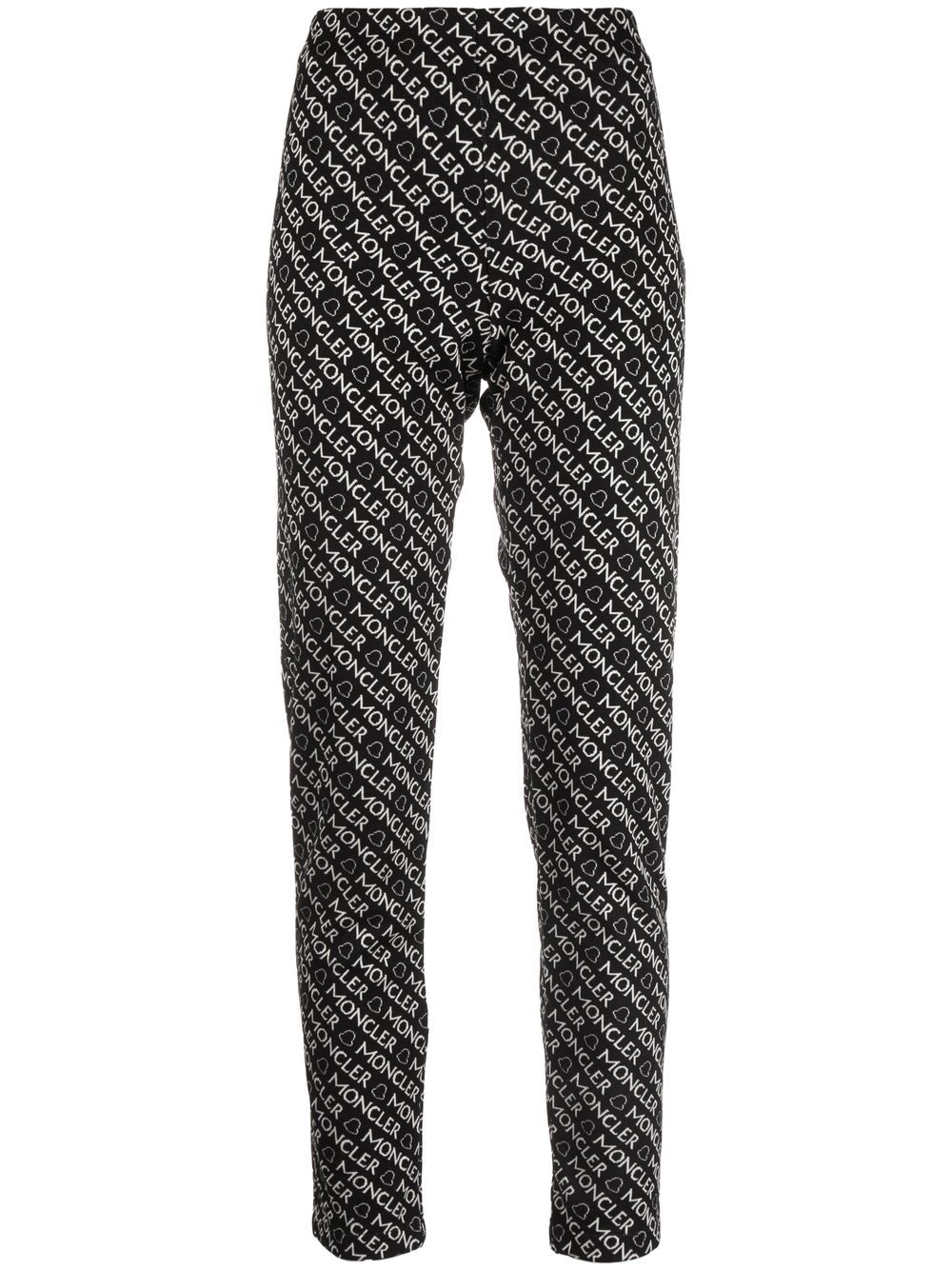 Moncler logo-print jersey trousers - Black von Moncler