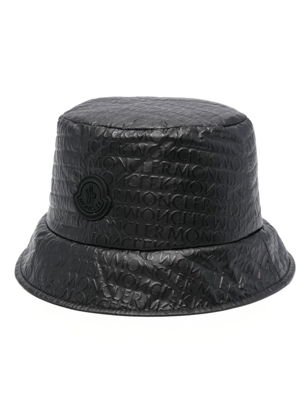 Moncler logo-print padded bucket hat - Black von Moncler