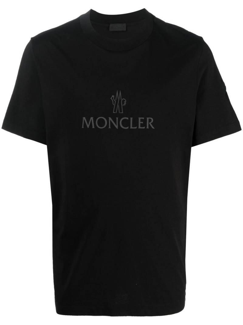 Moncler logo-print short-sleeved T-shirt - Black von Moncler