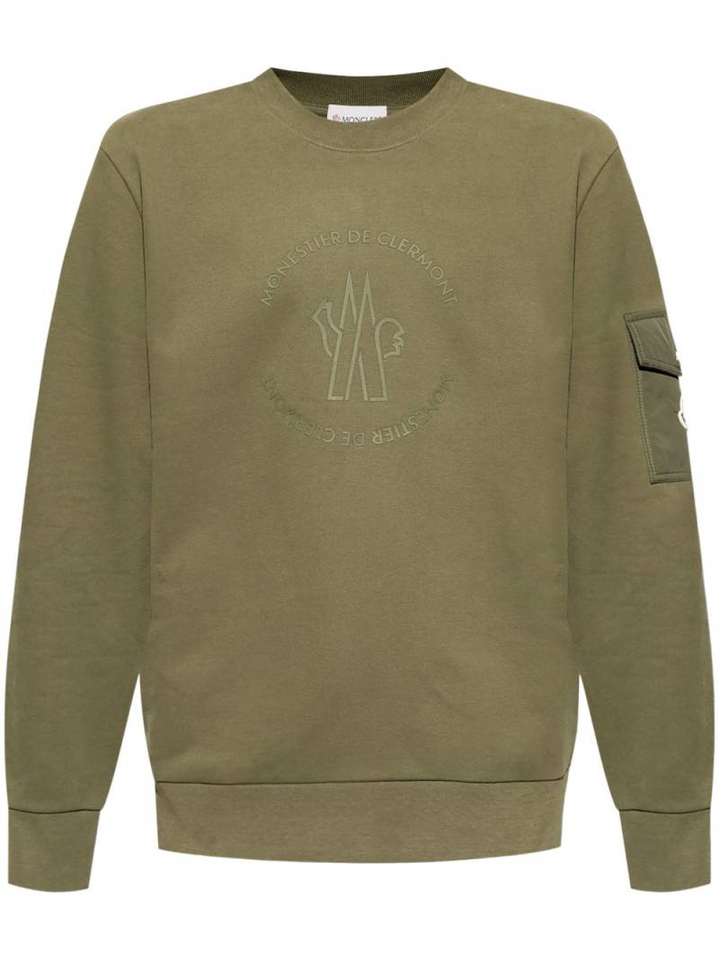 Moncler logo-print sweatshirt - Green von Moncler