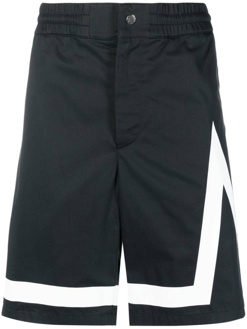 Moncler logo-print track shorts - Black von Moncler