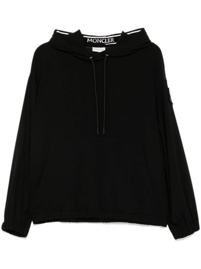 Moncler logo-sleeved hoodie - Black von Moncler