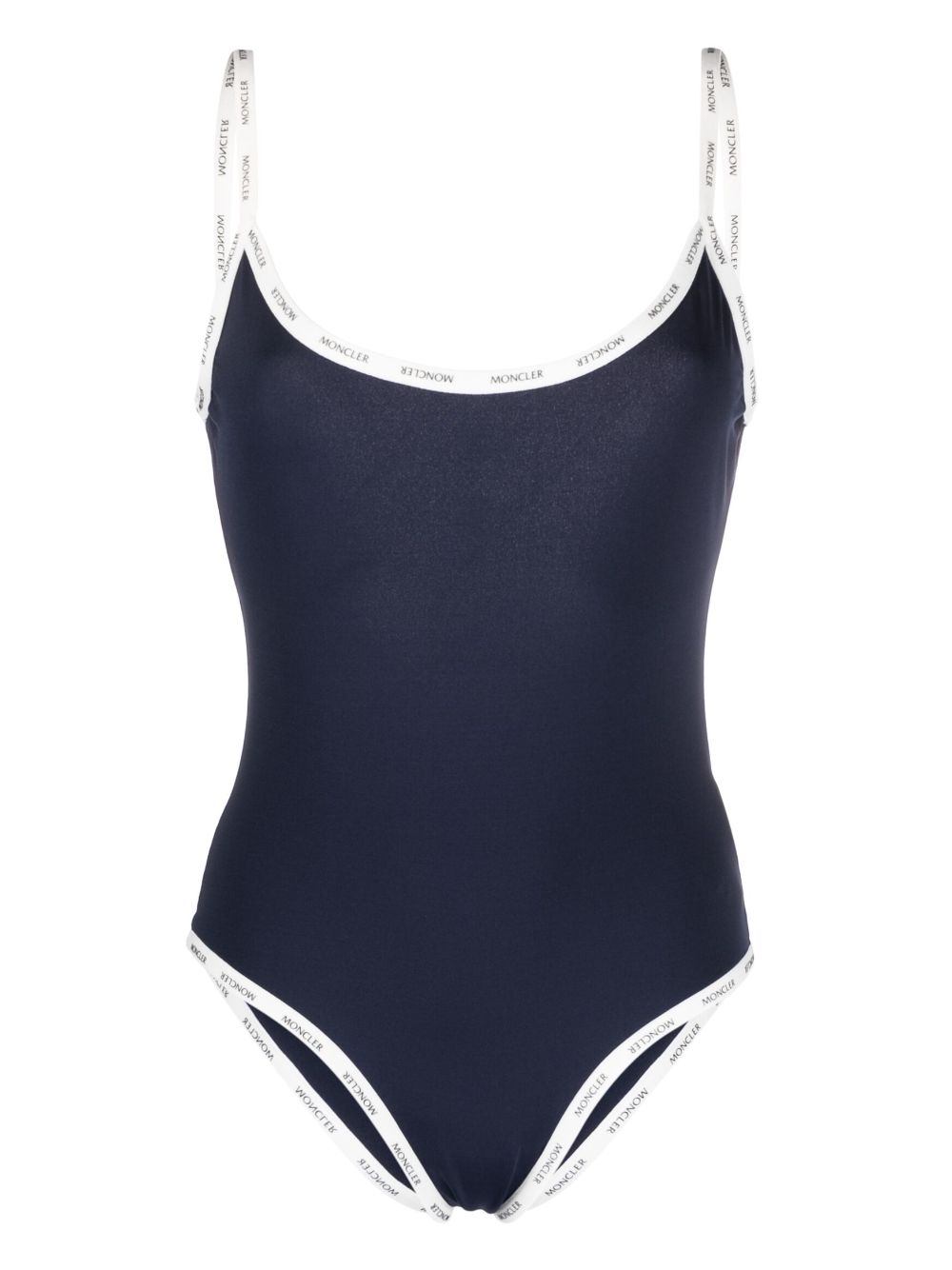 Moncler logo-tape swimsuit - Blue von Moncler