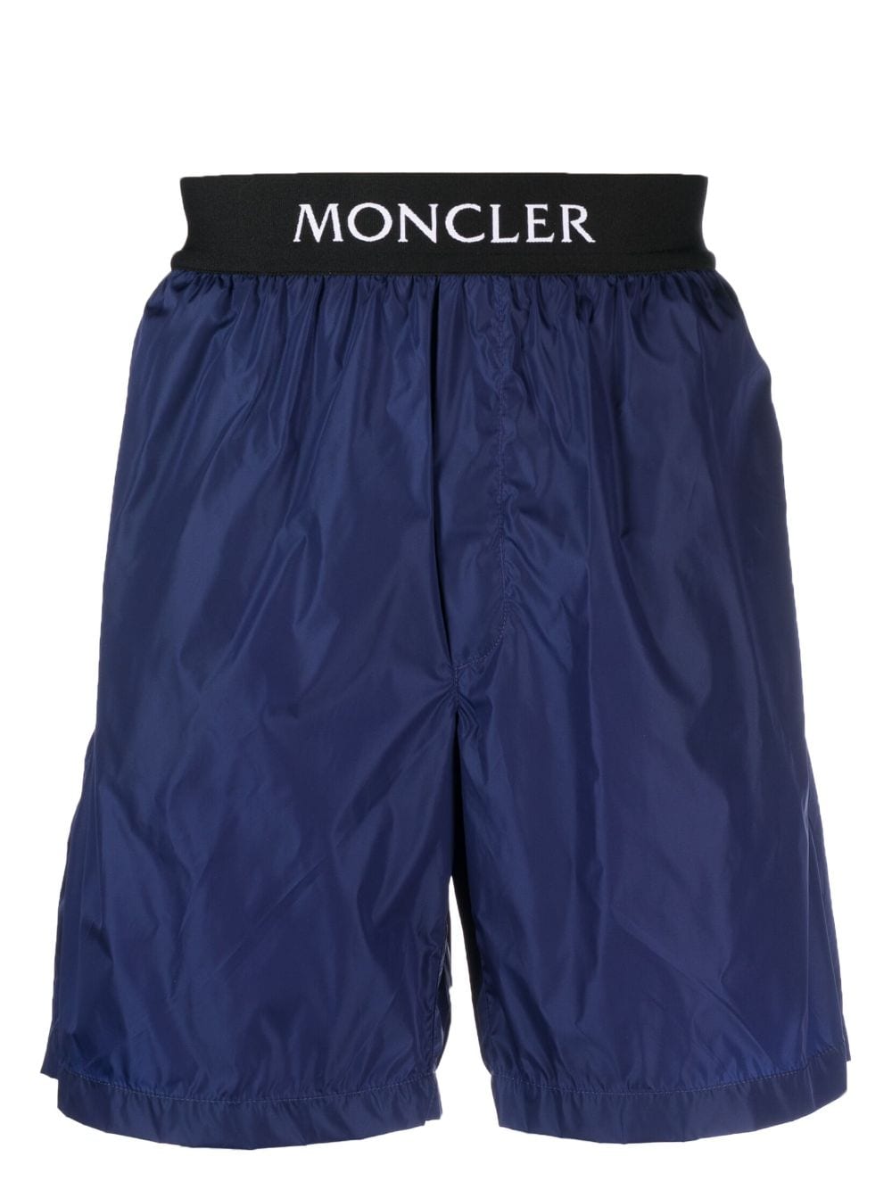 Moncler logo-waistband swim shorts - Blue von Moncler