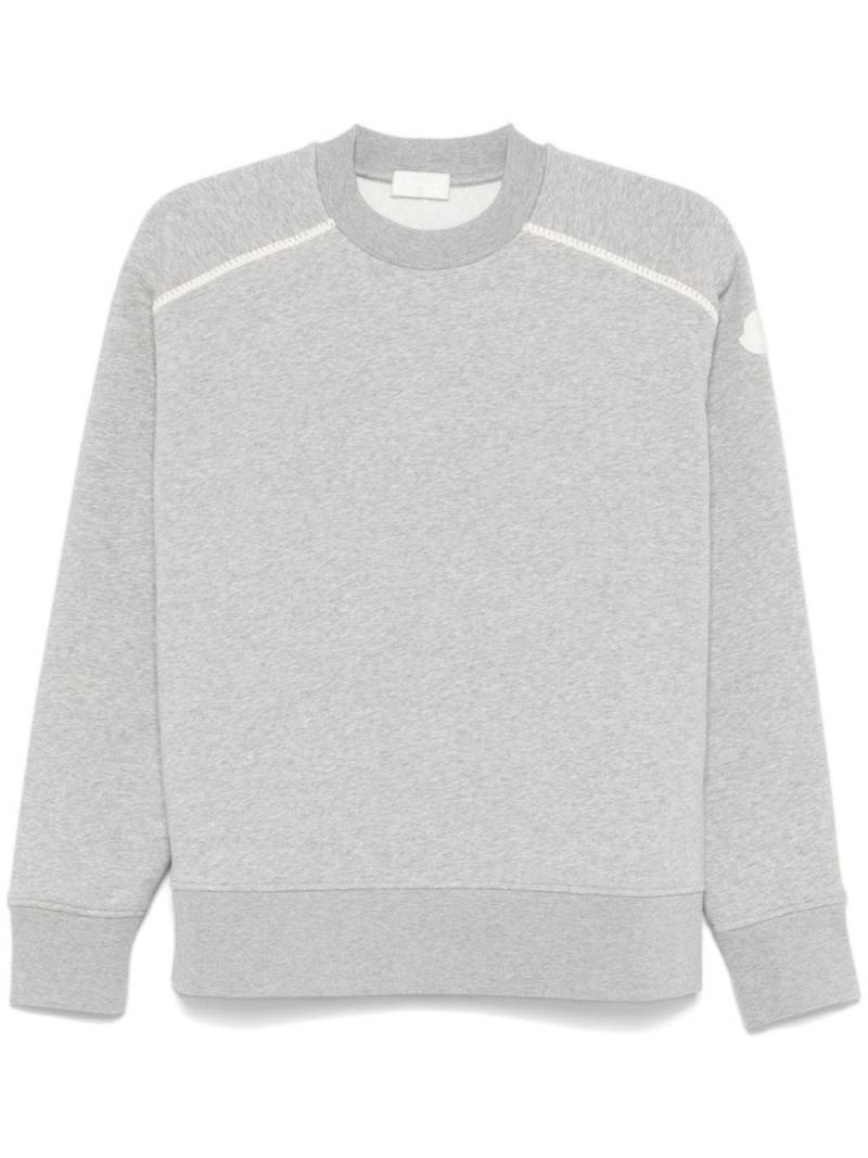 Moncler mélange-effect sweatshirt - Grey von Moncler