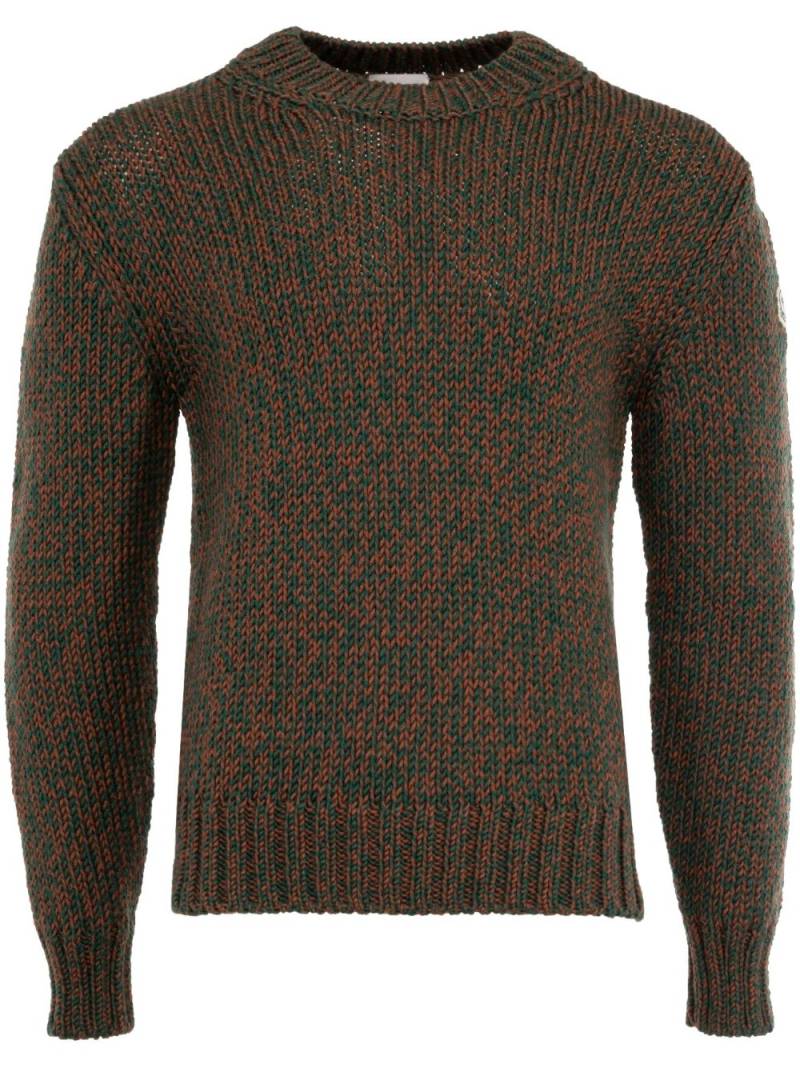 Moncler mélange wool jumper - Brown von Moncler