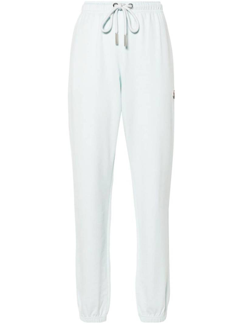 Moncler mid-rise logo-patch track pants - Blue von Moncler