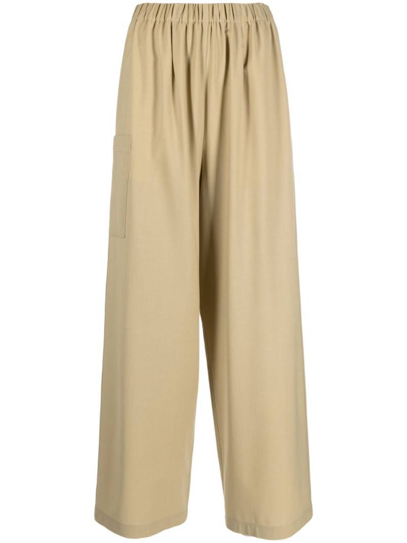 Moncler mid-rise wide-leg trousers - Neutrals von Moncler