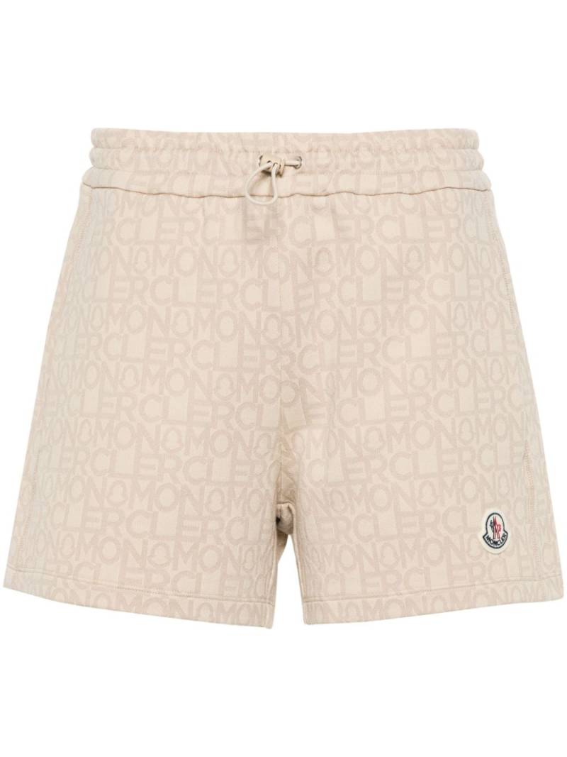 Moncler monogram jacquard shorts - Neutrals von Moncler