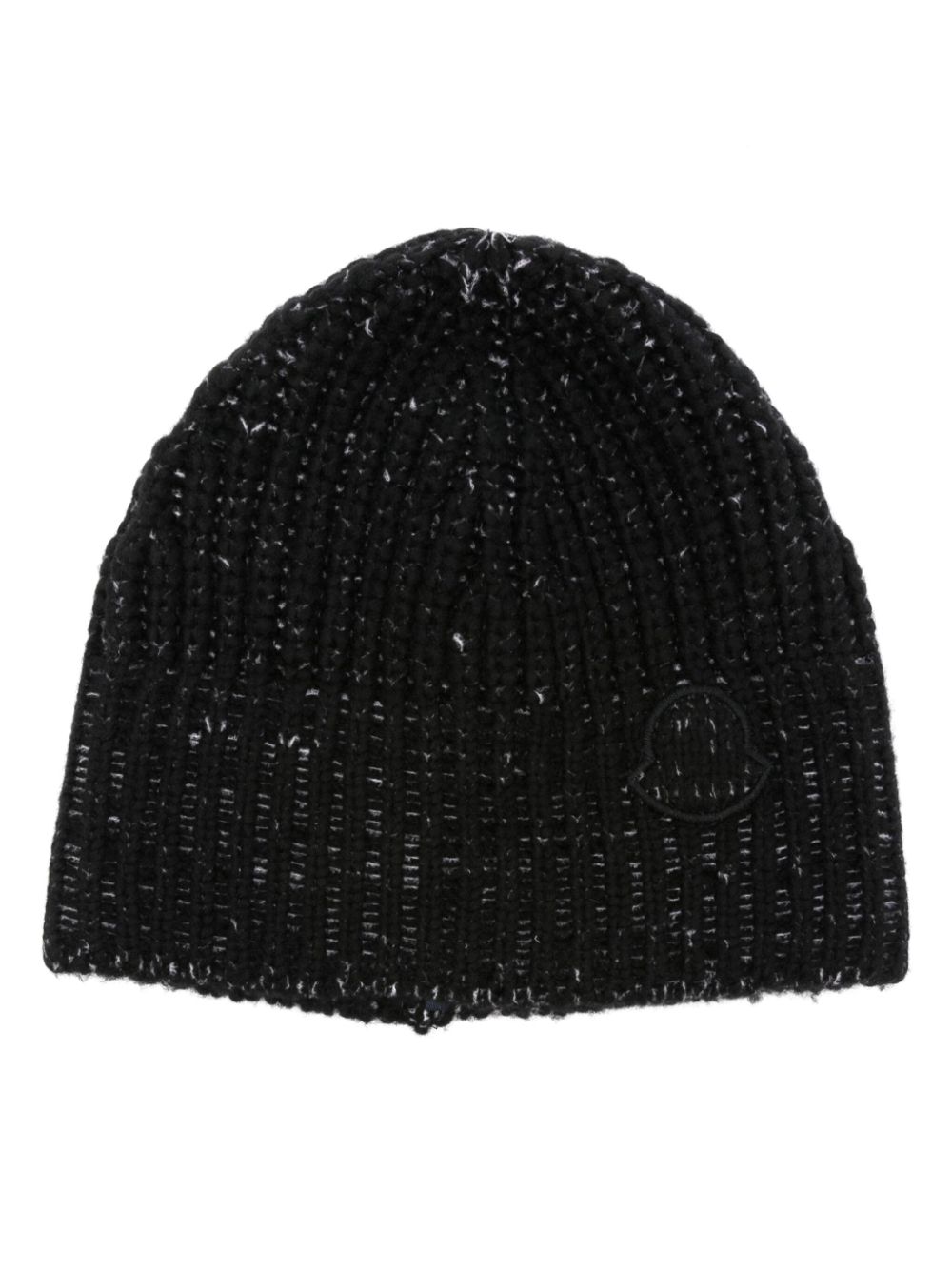 Moncler mouliné beanie hat - Black von Moncler