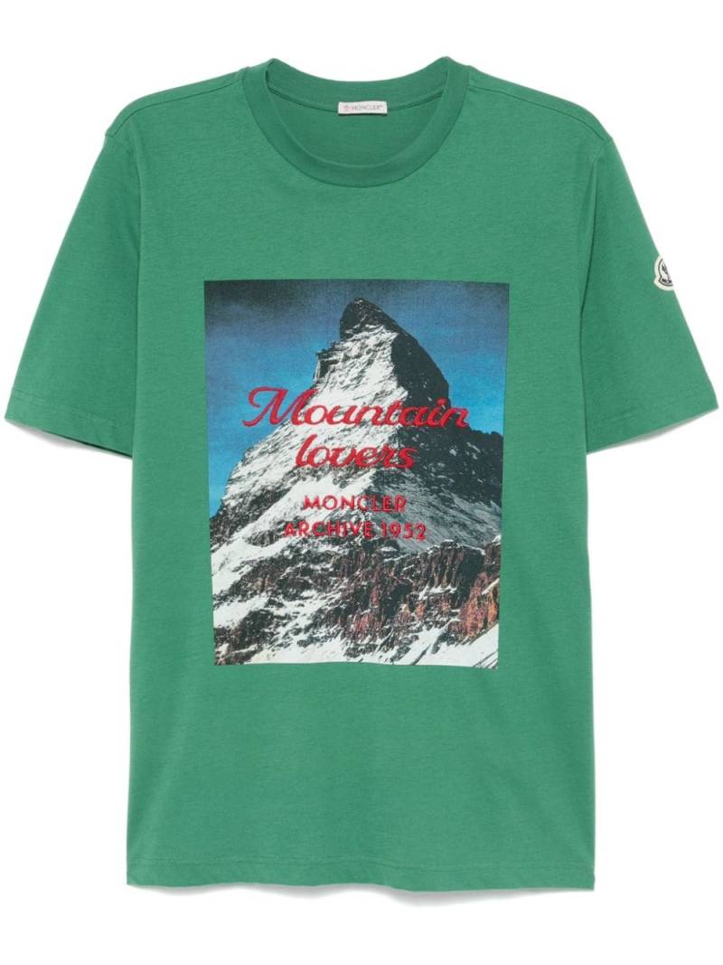 Moncler mountain-motif T-shirt - Green von Moncler