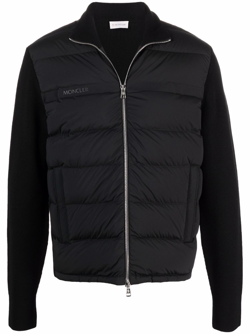 Moncler padded-front zipped cardigan - Black von Moncler