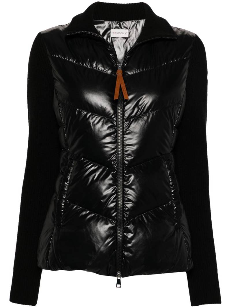 Moncler padded zip-up cardigan - Black von Moncler