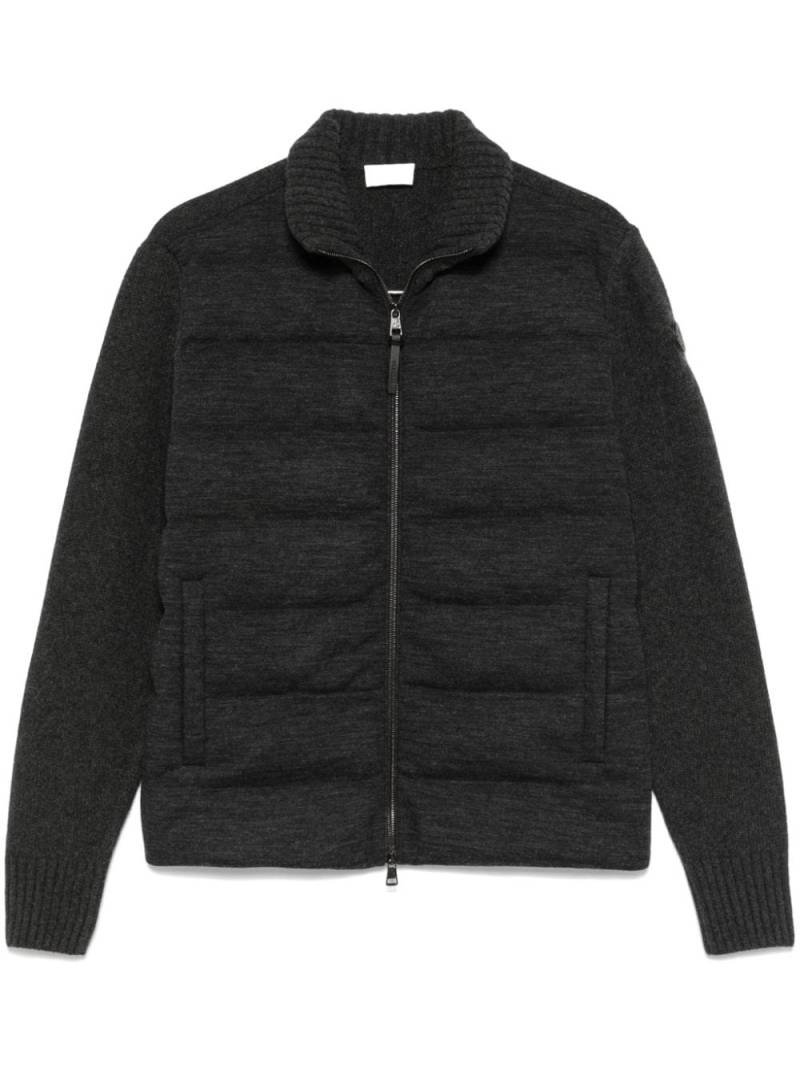 Moncler padded zip-up cardigan - Grey von Moncler