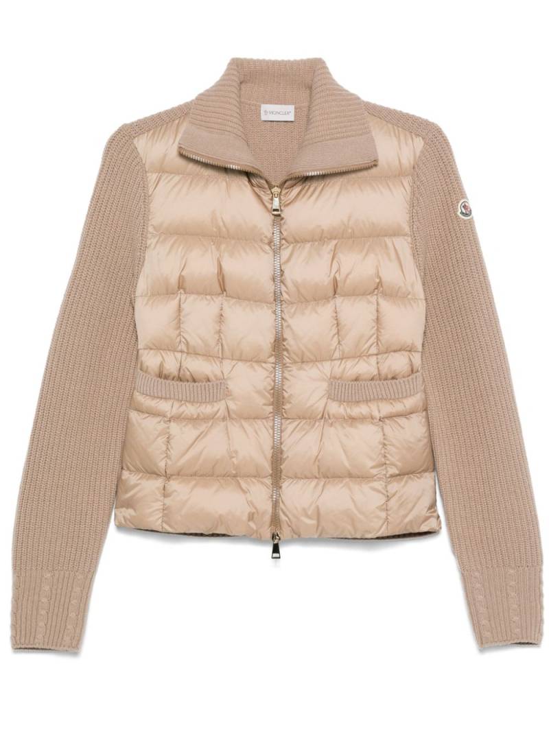 Moncler padded zip-up cardigan - Neutrals von Moncler