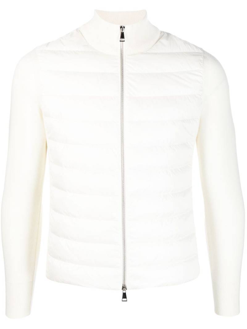 Moncler padded zip-up cardigan - White von Moncler