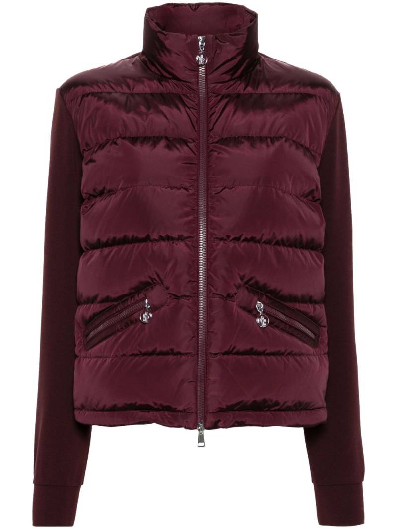 Moncler panelled padded jacket - Purple von Moncler