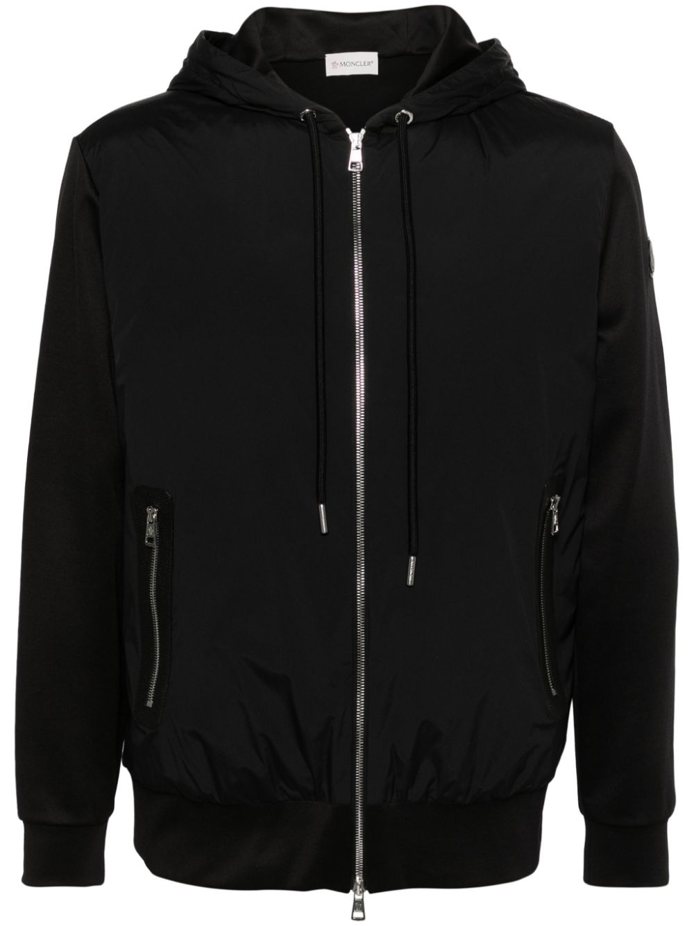 Moncler panelled zip-up jacket - Black von Moncler