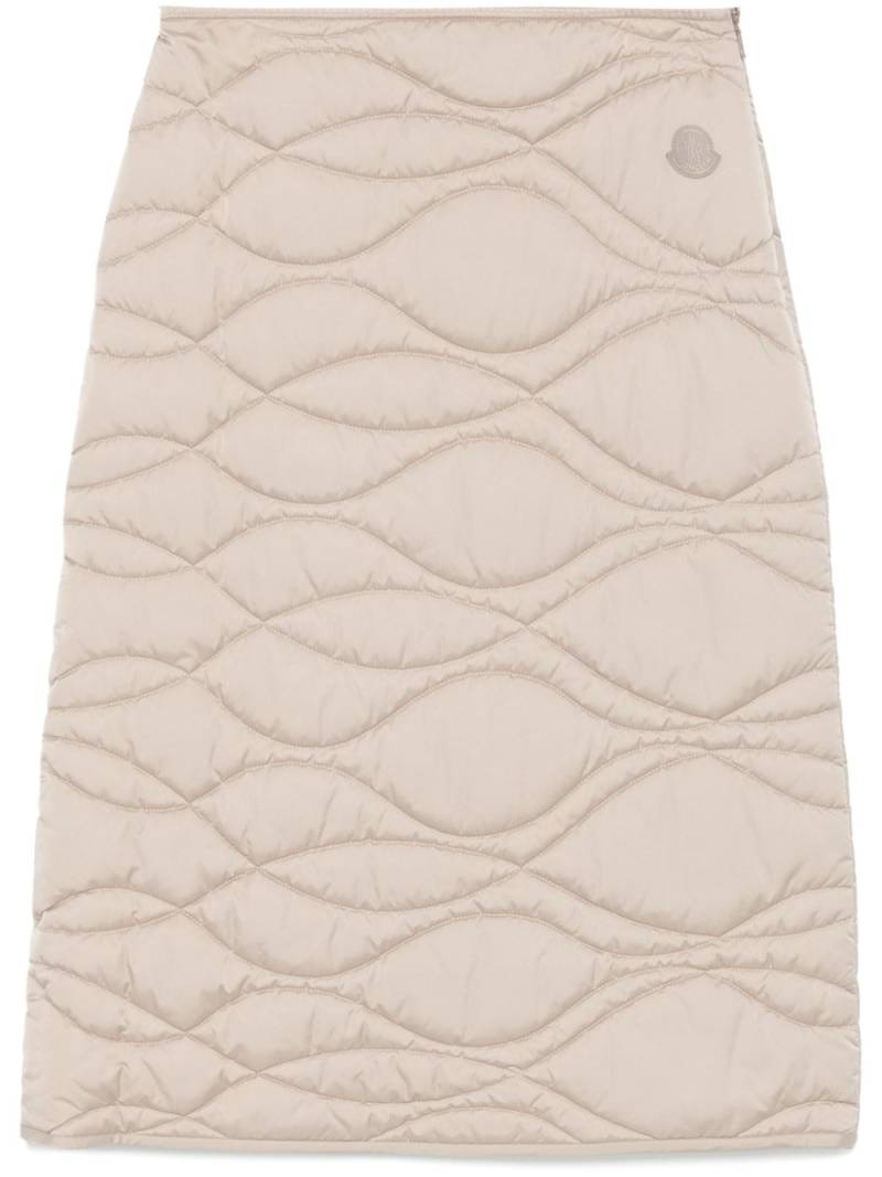 Moncler quilted midi skirt - Neutrals von Moncler