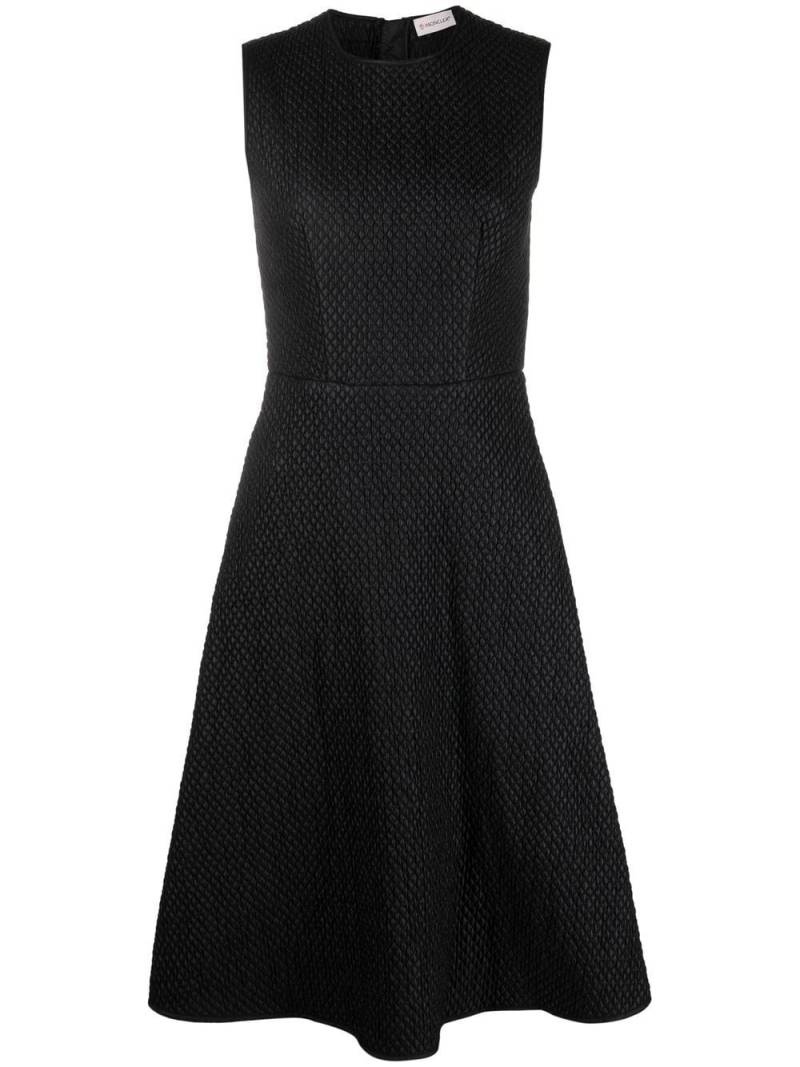 Moncler quilted sleeveless flared dress - Black von Moncler