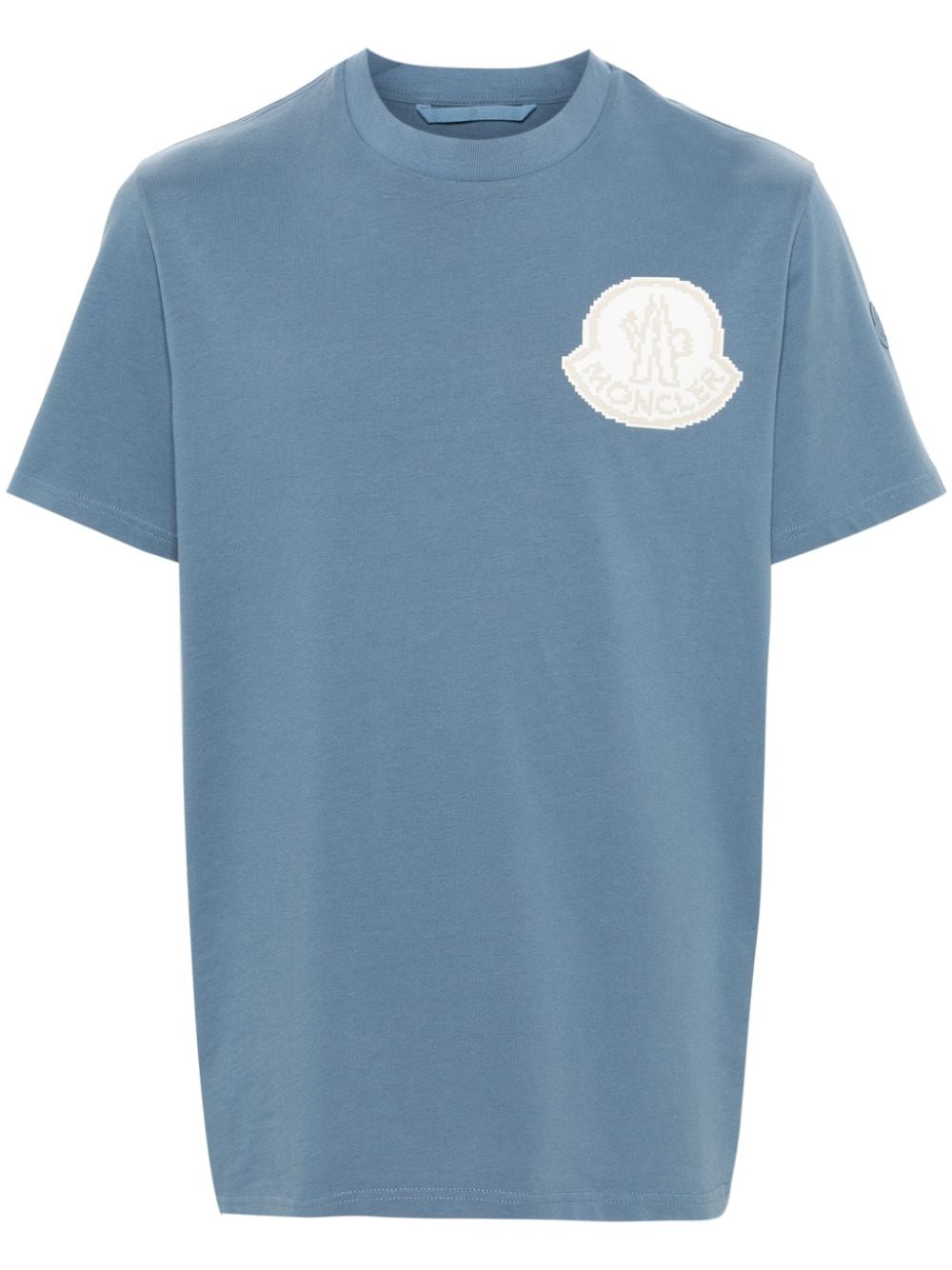 Moncler raised-logo cotton T-shirt - Blue von Moncler