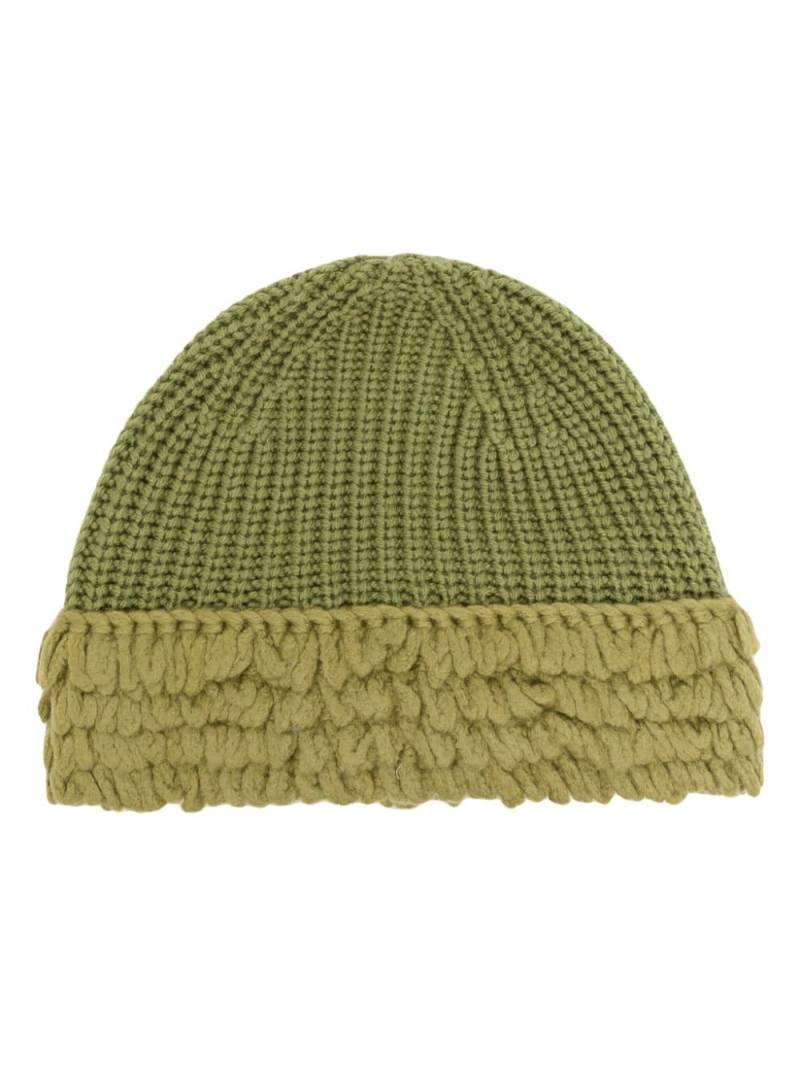 Moncler ribbed wool beanie - Green von Moncler