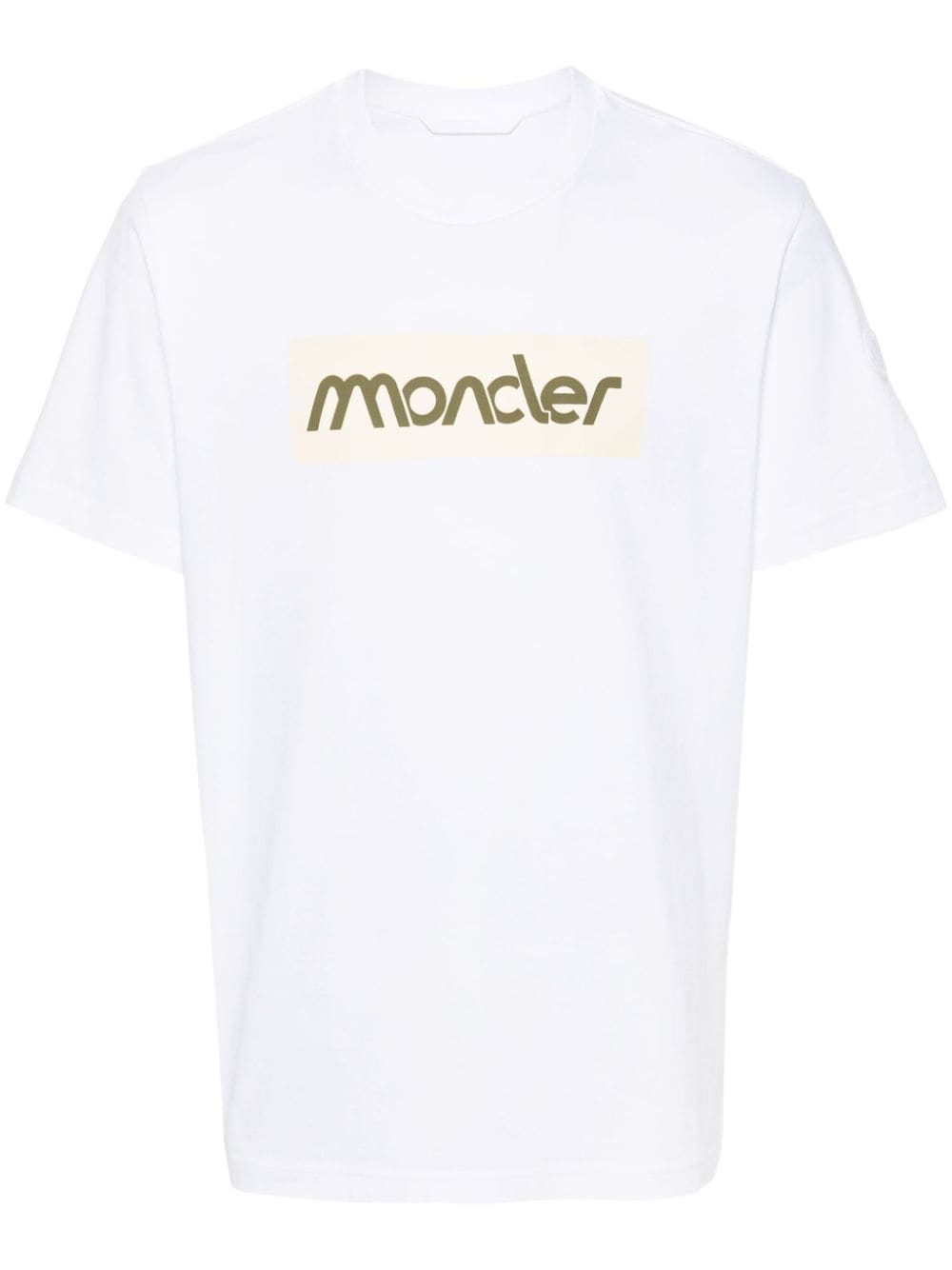 Moncler rubberised-logo T-shirt - White von Moncler