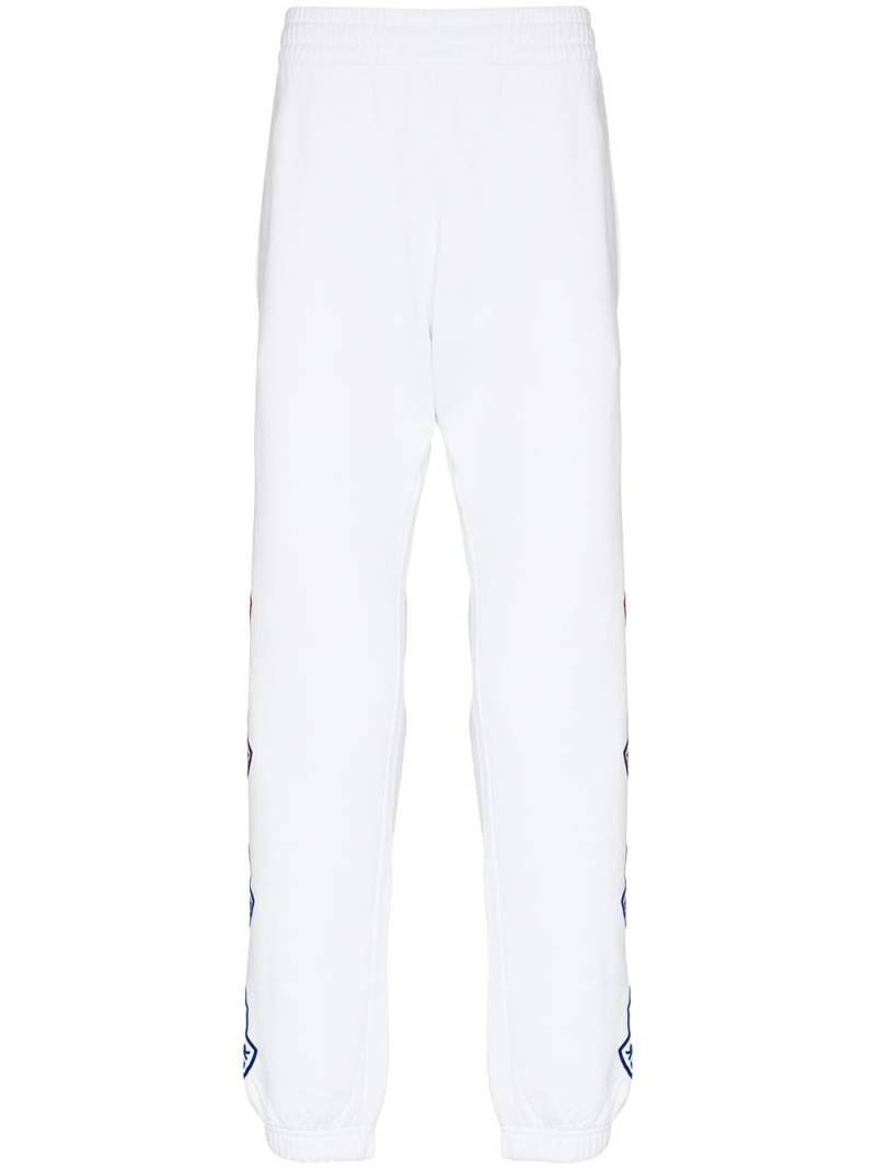 Moncler side logo-print track pants - White von Moncler