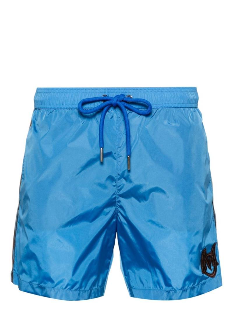 Moncler side-stripe swim shorts - Blue von Moncler